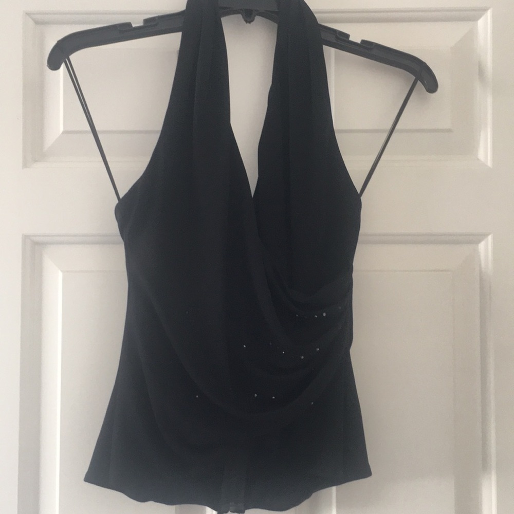 JS collection Black Halter top .Very elegant.